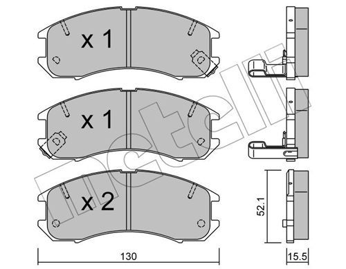 METELLI Комплект тормозных колодок, дисковый тормоз 22-0068-0