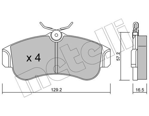 METELLI Комплект тормозных колодок, дисковый тормоз 22-0123-0