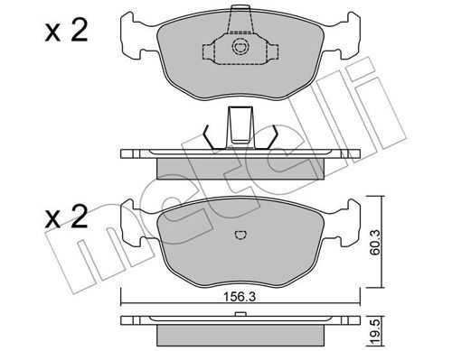 METELLI Комплект тормозных колодок, дисковый тормоз 22-0656-0