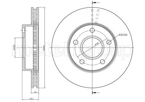 METELLI Тормозной диск 23-0120