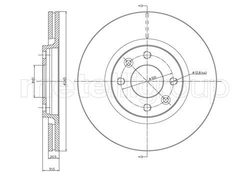 METELLI Тормозной диск 23-0152