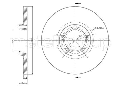 METELLI Тормозной диск 23-0163