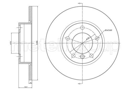 METELLI Тормозной диск 23-0227C