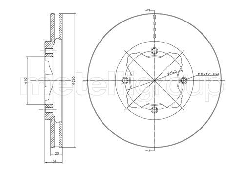 METELLI Тормозной диск 23-0360