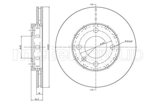 METELLI Тормозной диск 23-0372