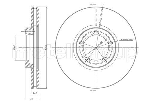 METELLI Тормозной диск 23-0459