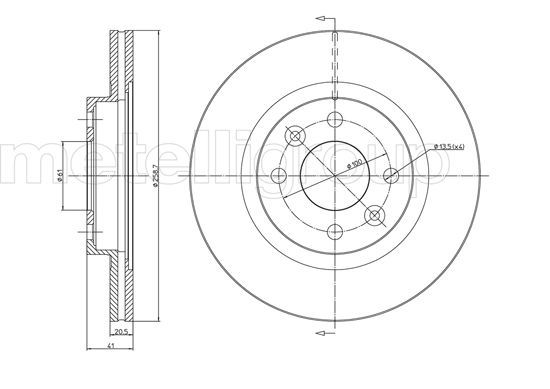 METELLI Тормозной диск 23-0549C