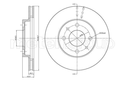 METELLI Тормозной диск 23-0553