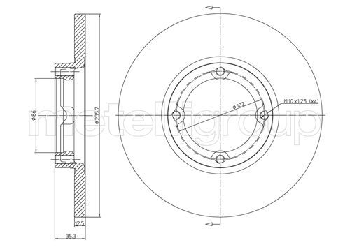 METELLI Тормозной диск 23-0597C