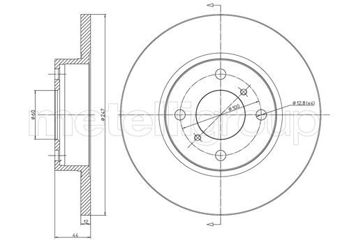 METELLI Тормозной диск 23-0603