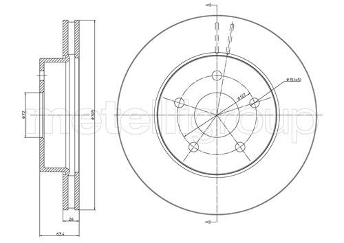 METELLI Тормозной диск 23-0696C