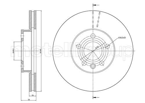 METELLI Тормозной диск 23-0736C