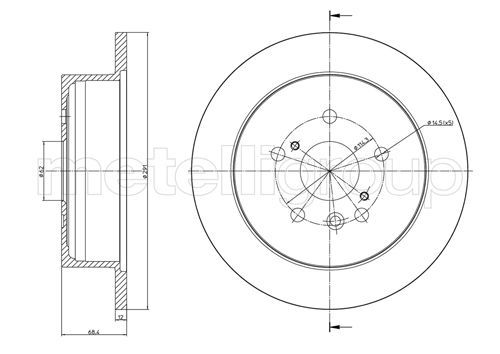 METELLI Тормозной диск 23-0802C