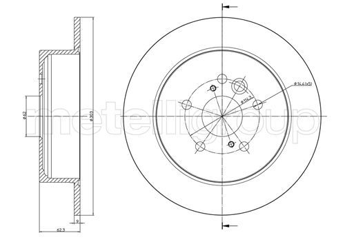 METELLI Тормозной диск 23-0803C