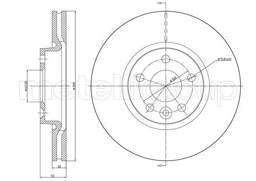 METELLI Тормозной диск 23-0896C