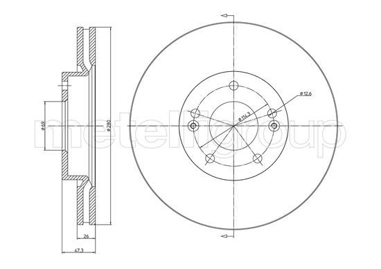 METELLI Тормозной диск 23-0927C