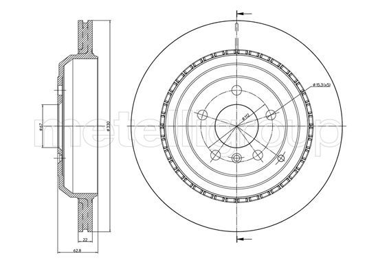 METELLI Тормозной диск 23-0964C