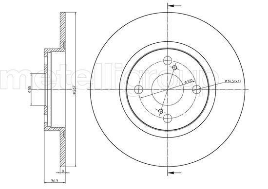 METELLI Тормозной диск 23-0969C