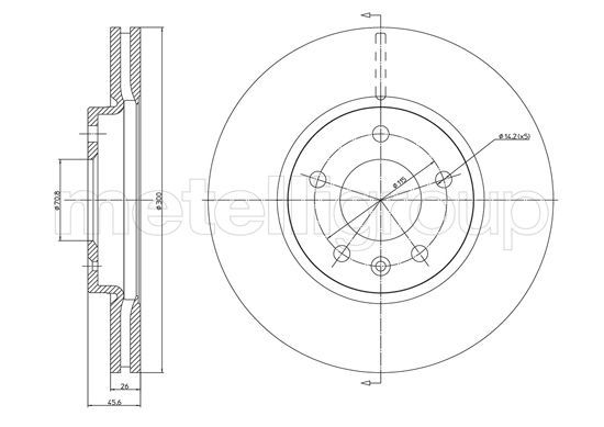 METELLI Тормозной диск 23-1003C