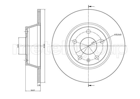 METELLI Тормозной диск 23-1021C