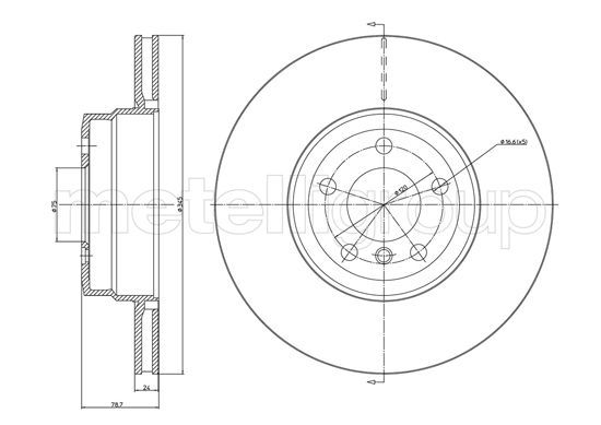 METELLI Тормозной диск 23-1041C