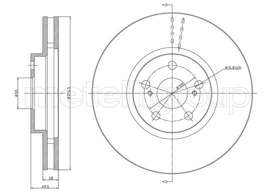 METELLI Тормозной диск 23-1059C