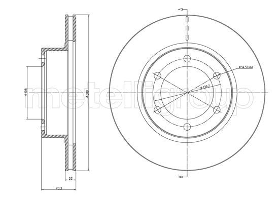 METELLI Тормозной диск 23-1064C