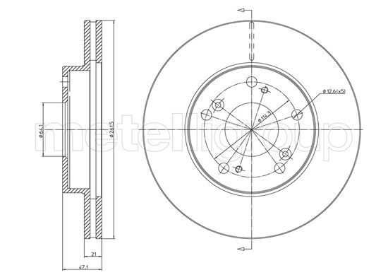 METELLI Тормозной диск 23-1082C