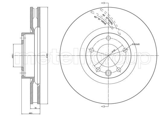 METELLI Тормозной диск 23-1087C