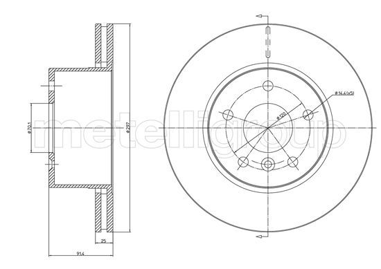 METELLI Тормозной диск 23-1091C