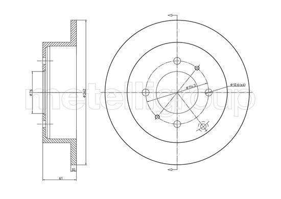 METELLI Тормозной диск 23-1207C