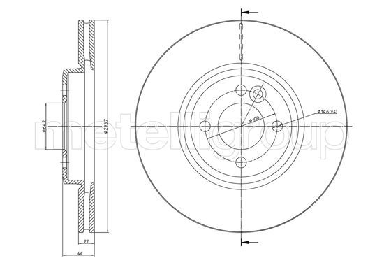 METELLI Тормозной диск 23-1234C