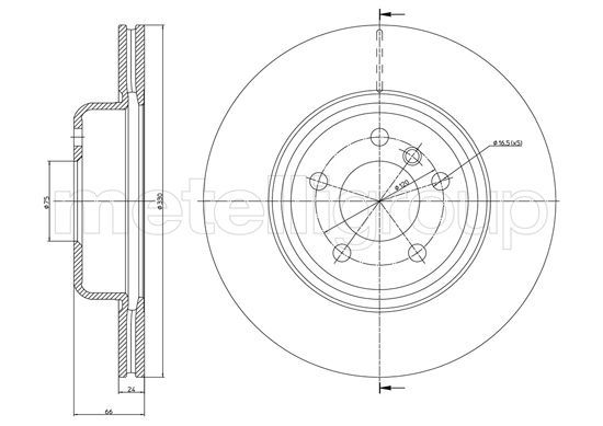 METELLI Тормозной диск 23-1253C