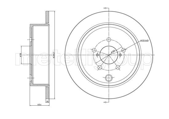 METELLI Тормозной диск 23-1337C