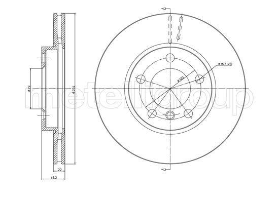 METELLI Тормозной диск 23-1408C