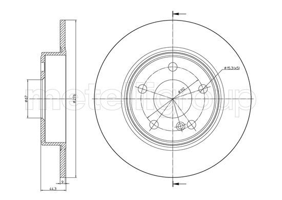 METELLI Тормозной диск 23-1437C