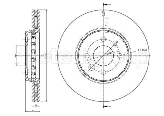 METELLI Тормозной диск 23-1468C