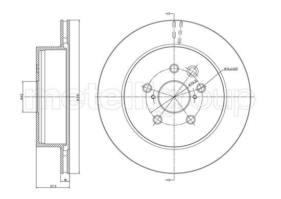 METELLI Тормозной диск 23-1541C