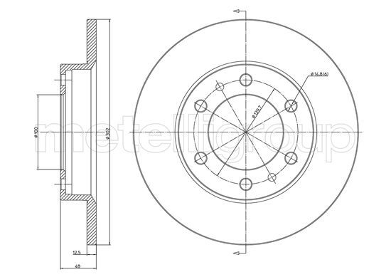 METELLI Тормозной диск 23-1671C