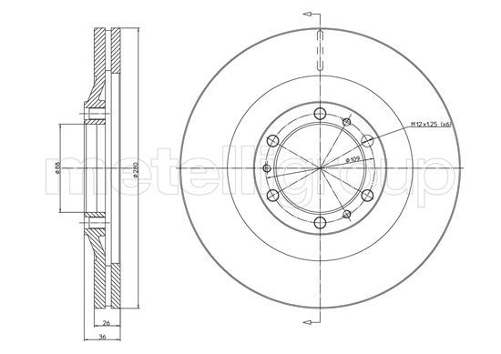 METELLI Тормозной диск 23-1694C