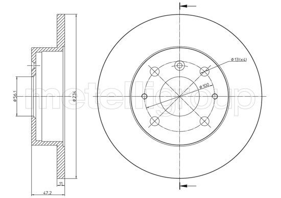 METELLI Тормозной диск 23-1705