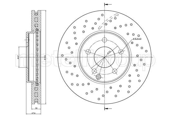 METELLI Тормозной диск 23-1707FC