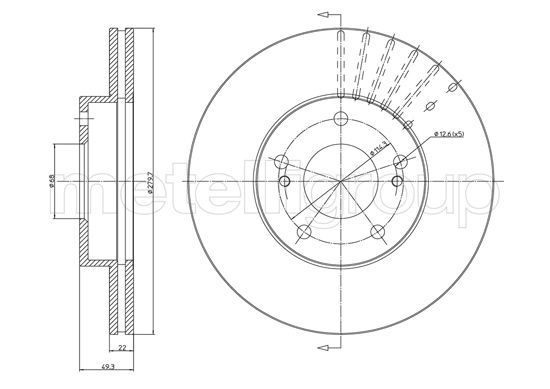 METELLI Тормозной диск 23-1743C