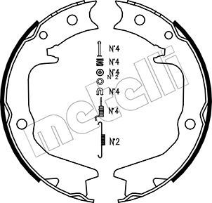 METELLI Комплект тормозных колодок, стояночная тормозная с 53-0265K