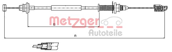 METZGER Тросик газа 10.0390