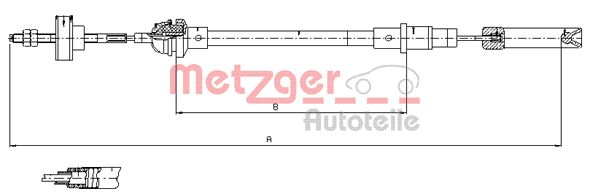 METZGER Трос, управление сцеплением 10.338