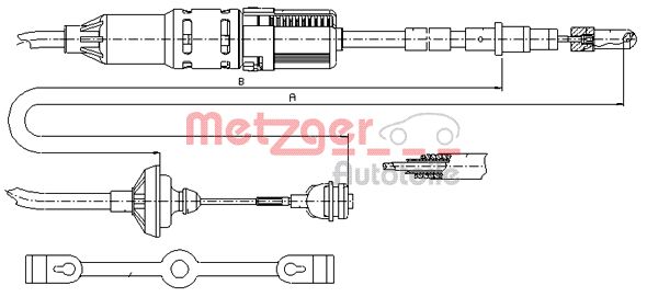 METZGER Трос, управление сцеплением 10.342