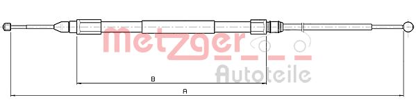 METZGER Тросик, cтояночный тормоз 10.4159