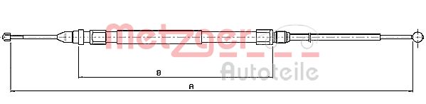 METZGER Тросик, cтояночный тормоз 10.4235