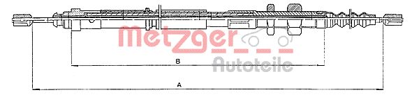 METZGER trosas, stovėjimo stabdys 10.4652